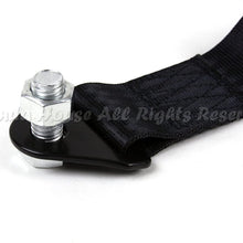 EpandaHouse Compatible with Jap Cars Only!JDM Predrilled Side Front Tow Towing Nylon Strap Bumper Grille Black