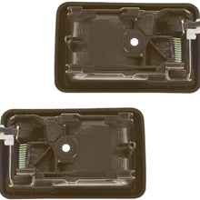 Brown Inner Interior Inside Door Handle Pair Set for Toyota Corolla Pickup Truck