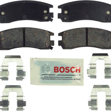 Bosch BE698H Blue Disc Brake Pad Set with Hardware for Select Buick, Chevrolet, Oldsmobile, and Pontiac Cars and Mini Vans - REAR