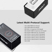 XTRONS Wireless Bluetooth OBD2 II Car Auto Diagnostic Scanner Tool Car Code Reader Check Engine with ON/OFF Switch for Android Car Stereo Phone