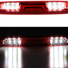 For 2007-2013 Chevy Chevrolet Silverado/GMC Sierra 1500 2500HD 3500HD 3D LED Bar 3rd Third Tail Brake Light Rear Cargo Lamp High Mount Stop light Electroplating Housing (Red)