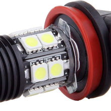 SCITOO White H11 LED Bulbs 12SMD LED Lights with Projector for Fog Light Plug and Play Style,2Pcs