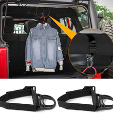 2PCS Roll Bar Coat Hanger Clothes Hook for Jeep Wrangler CJ YJ TJ LJ JK JKU JL JLU JT Sports Sahara Freedom Rubicon & Unlimited X 2/4 door (Black)