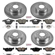 Power Stop K6072 Front & Rear Brake Kit with Drilled/Slotted Brake Rotors and Z23 Evolution Ceramic Brake Pads