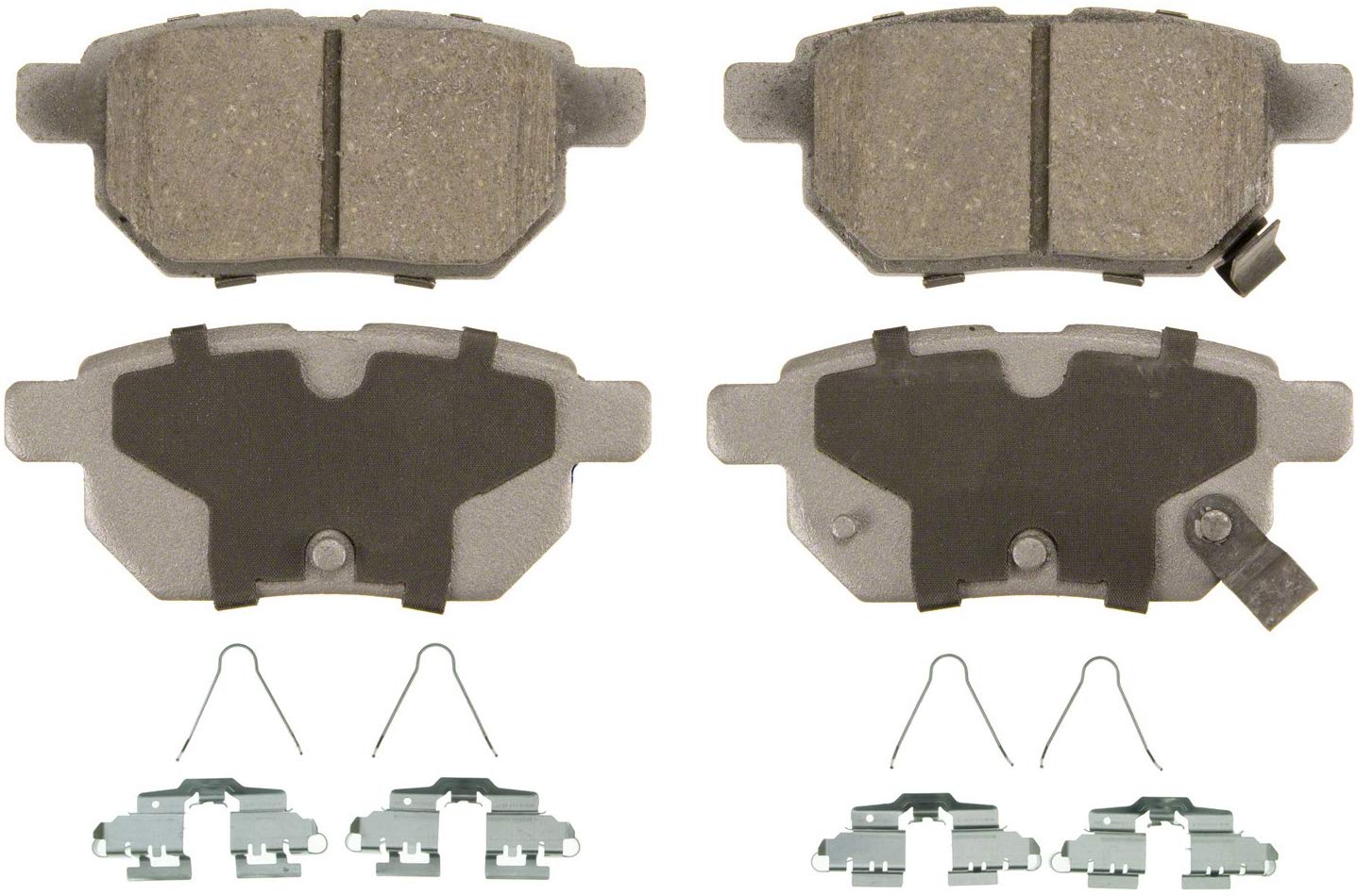 Wagner ThermoQuiet QC1423 Ceramic Disc Pad Set With Installation Hardware, Rear