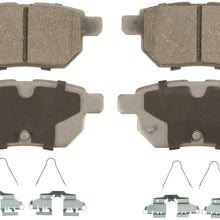 Wagner ThermoQuiet QC1423 Ceramic Disc Pad Set With Installation Hardware, Rear