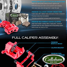 Callahan CCK05276 [4] FRONT + REAR Red Brake Calipers + [4] Black Drilled/Slotted Rotors + Ceramic Pads + Hardware