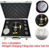 ZHFEISY Hydraulic Accumulator Nitrogen Charging Filling - 7 in 1 Charging Tool Gas Valve Test Kit FPU-1-25/40MPA