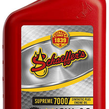 Schaeffer Manufacturing Co. 0703-012S Supreme 7000 Synthetic Plus Engine Oil 10W-30, 1 Quart (2 Pack)