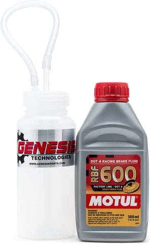 Brake Bleeding Kit With Magnet Mount Bottle And Motul 8068HL RBF 600