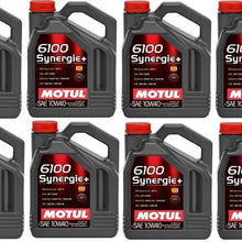 Motul 108647 Set of 12 6100 Synergie+ 10W-40 Motor Oil 5-Liter Bottles