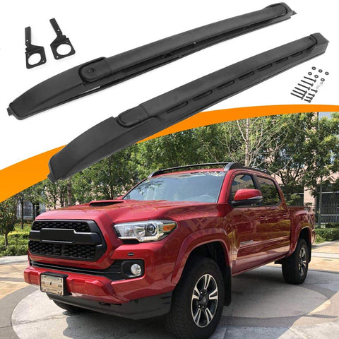 SnailAuto Black Roof Rack Cross Bars Set Fit for 2005-2020 Toyota-Tacoma Double Cab Luggage Carrier