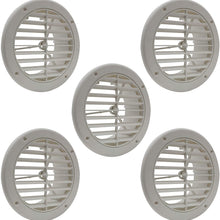 RecPro RV AC Vent 5" Side Vent | Optional Charcoal Filter | White | Camper AC Vent (5 Pack, No Charcoal Filter)