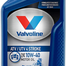 Valvoline 4-Stroke ATV/UTV SAE 10W-40 Conventional Motor Oil 1 QT
