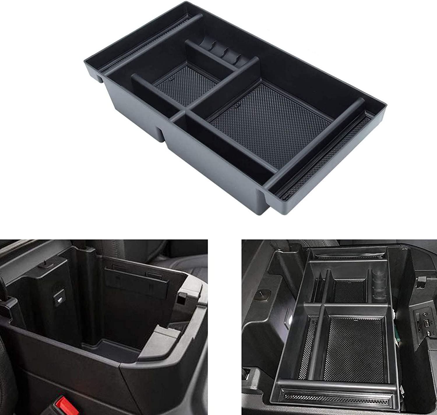 AORRO Center Console Organizer Tray Fit for 2019-2020 Chevy Silverado 1500/GMC Sierra 1500, and 2020 Chevy Silverado/GMC Sierra 2500/3500 HD, Full Console w/Bucket Seats ONLY