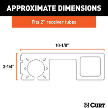 CURT 58000 Easy-Mount Vehicle Trailer Wiring Connector Mounting Bracket for 2-Inch Receiver, 4 or 5-Way Flat, 6 or 7-Way Round