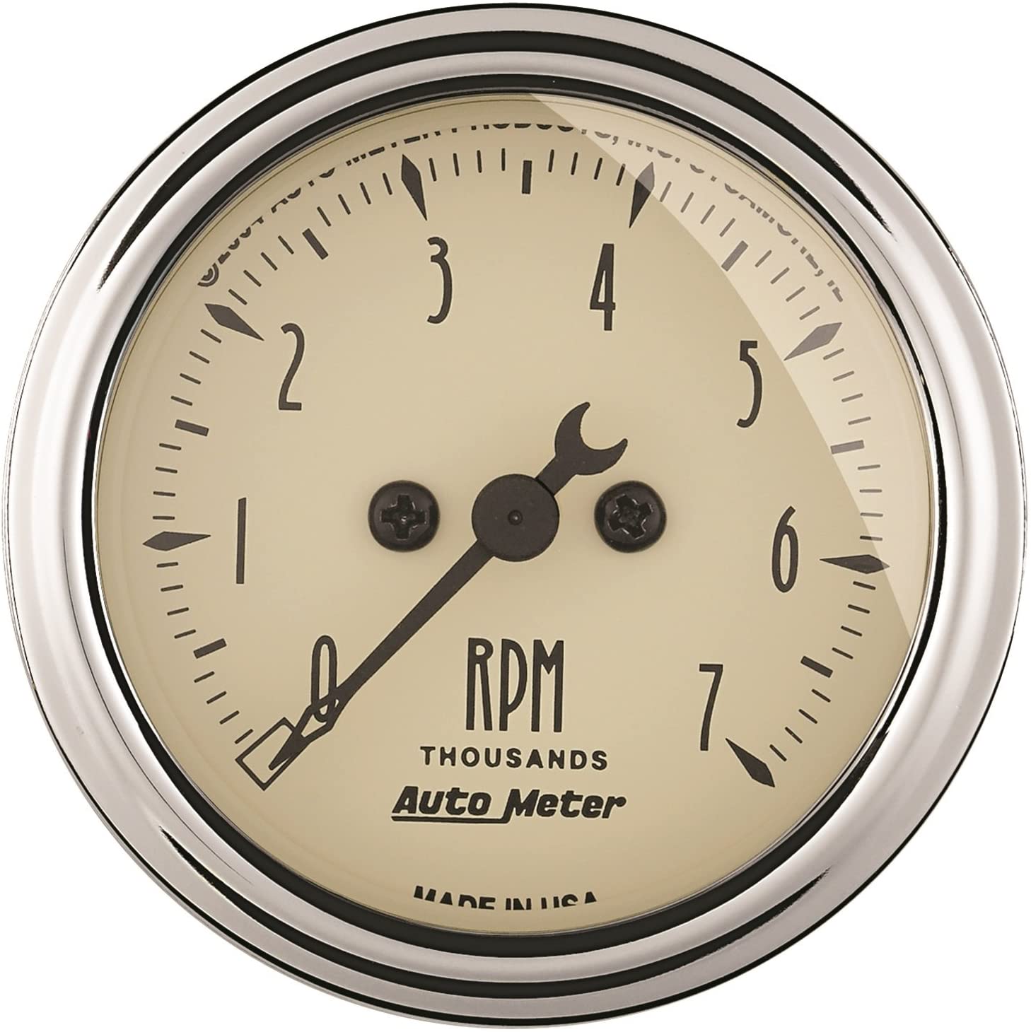 AUTO METER 1897 Antique Beige Electric Tachometer