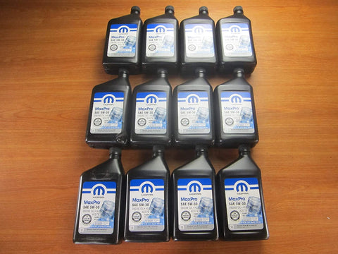 Mopar Chrysler Dodge Jeep Ram 12 Quarts of SAE 5W-30 Maxpro Motor Oil New OEM