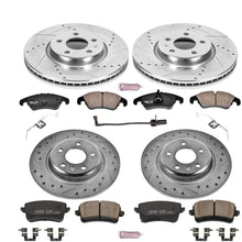 Power Stop K6134 Front & Rear Brake Kit with Drilled/Slotted Brake Rotors and Z23 Evolution Ceramic Brake Pads