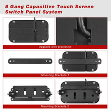 8 Gang Switch Panel Kit, Auto Power Plus Circuit Control Box Electronic Relay System Universal ON/Off Touch Switch Box with Harness and Label Stickers for Truck Jeep ATV UTV Boat Marine