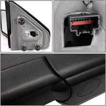 Right Passenger Side Chrome Manual Folding w/Amber LED Turn Signal Light Towing Mirror Replacement for Ford F-150 04-14