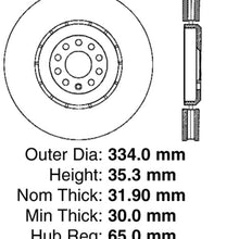StopTech 127.33094L Sport Drilled/Slotted Rotor- Front Left