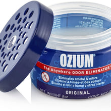 Ozium Smoke & Odor Eliminator 8oz (226g) Gel for Home, Office and Car Air Freshener, Original Scent (2 Pack)