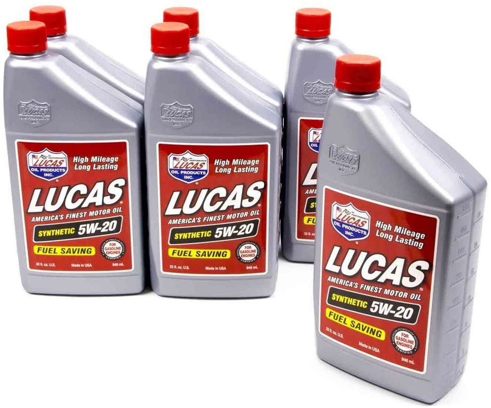 Lucas Oil 10082-6 Synthetic 5w-20 Oil 6x1 Qt