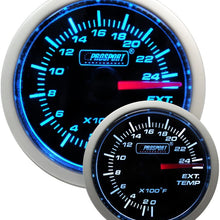 Exhaust Gas Temperature Gauge- Electrical Blue/white Performance Series EGT 52mm (2 1/16")