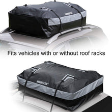 MARKSIGN 100% Waterproof Car Rooftop Cargo Carrier Bag, 19 cu ft, Waterproof Zipper and Rain Flap, Nylon UV Proof Straps