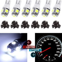 cciyu 6 Pack White PC168 T10 LED Cluster Gauge Dash Light Bulb W/Twist Lock