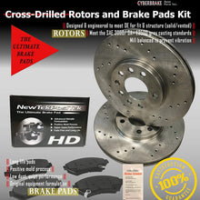 DK1604-7D Rear Drilled Rotors and Ultimate HD Semi-Metallic Brake Pads