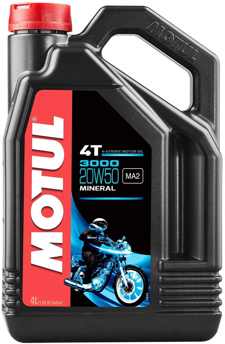 Motul 104050 3000 20W-50 4T Mineral Engine Oil, 4-Liters