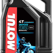 Motul 104050 3000 20W-50 4T Mineral Engine Oil, 4-Liters