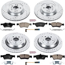 Power Stop K6707 Front & Rear Brake Kit with Drilled/Slotted Brake Rotors and Z23 Evolution Ceramic Brake Pads