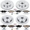 Power Stop K6707 Front & Rear Brake Kit with Drilled/Slotted Brake Rotors and Z23 Evolution Ceramic Brake Pads