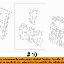 Genuine Honda 79650-SZA-A01ZC Rear Manual Air Conditioner Control Assembly