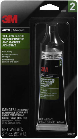 3M Yellow Super Weatherstrip and Gasket Adhesive, 08002, 2 fl oz