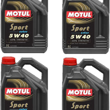 Motul 105700 Set of 4 Sport 5W-40 Motor Oil 5-Liter Bottles