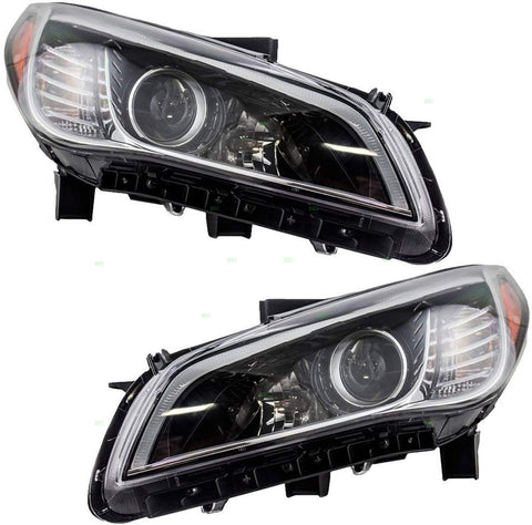 Pair Set Combination Headlamps Halogen Headlights Replacement for Hyundai Sonata 92101-C2000 92102-C2000