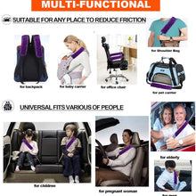 Fochutech 2Pcs Car Soft Plush Seat Belt Shoulder Pad Strap Cover Adjuster Protector Comfortable Driving (Purple)