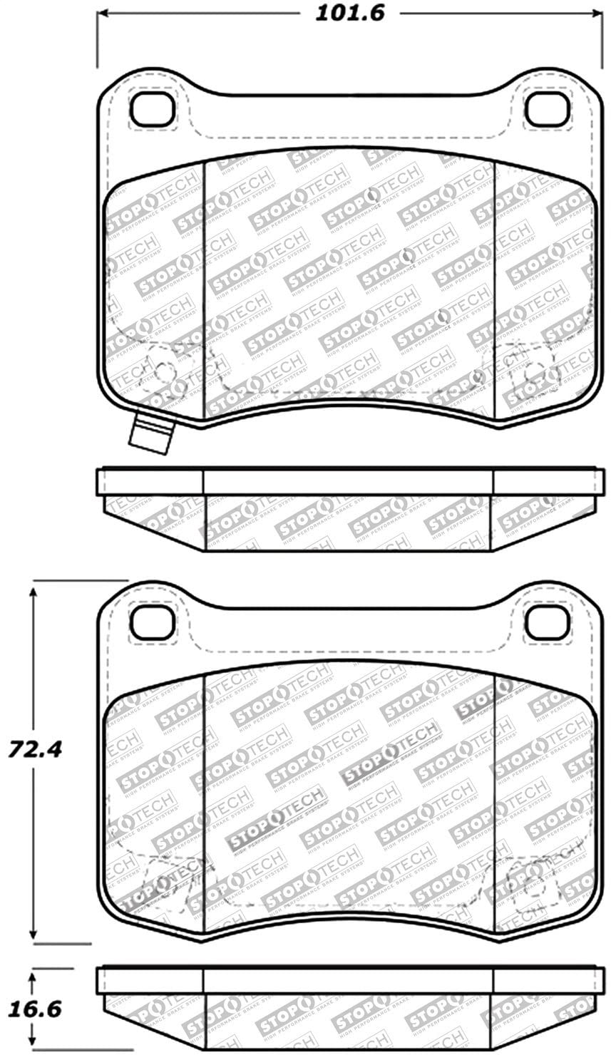 StopTech 309.13660 Street Performance Rear Brake Pad