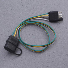 CARROFIX 4 Way Flat Trailer Wire Extension 40" Flexible Coiled Cable with 4 Pin Male & Female Wiring Harness Connector