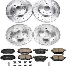 Power Stop K4141 Front and Rear Z23 Evolution Brake Kit with Drilled/Slotted Rotors and Ceramic Brake Pads