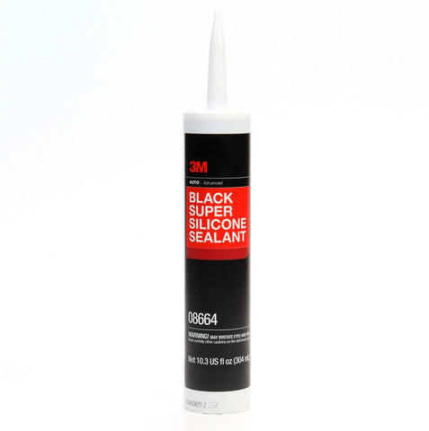 3M Black Super Silicone Seal, 08664, 1/10 gallon cartridge