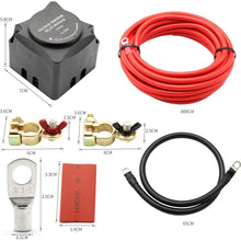 12V 140A Dual Battery Isolator Auxiliary Isolation Kit Voltage Sensitive Relay and Wiring Cable Kit for Auto, Boat, RV