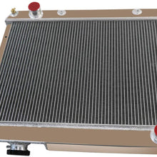 CoolingSky 4 Row Aluminum Radiator +Fan Shroud &Thermostat Relay Kit for 1961-1966 Chevy C10 C20 C30 K10 K20 Pickup Suburban,More GM Cars