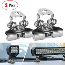 Led Light Bar Mounting Brackets,Nilight 2pcs Universal Hood Led Work Light Bar Mount Bracket Clamp Holder for Jeep Truck Off Road Installed No Need Drilling, Type 2 (NI90025B)