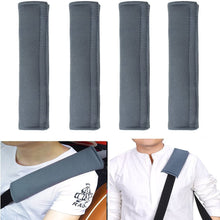 ilyever 4 Pack Universal Car Safety Seatbelt Shoulder Strap Pad Soft Headrest Neck Support Pillow Cover Cushion,No Slip,No Rubbing - A Must Have for All Car Owners for a More Comfortable Driving,Grey