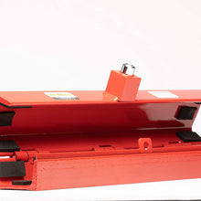 Stabilizer Lock keyed STBL Secures a Stabilizer or Outrigger in The Down Position with a Wheel Off The Ground, Safety Red